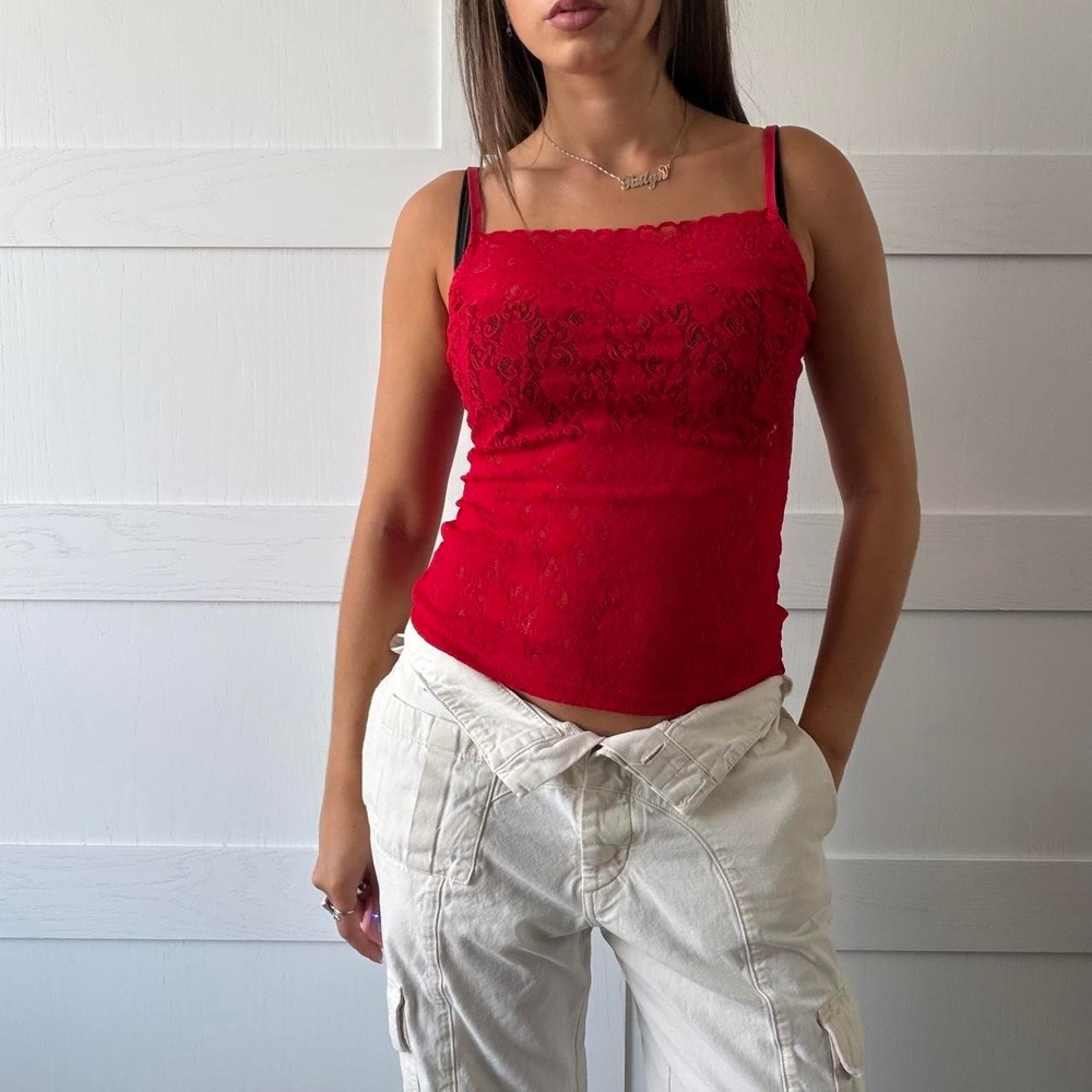 Cosabella Amore Red Lace Cami Top